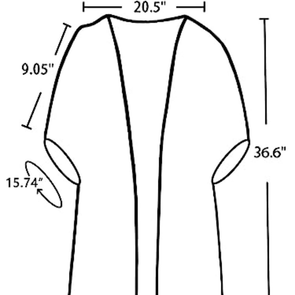 Women's Printed Chiffon Kimono Cardigan Cover Up - Picture 6 of 6